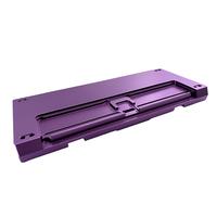 Clavier mécanique personnalisé avec plaque de base en aluminium et finition de surface usinée par CNC