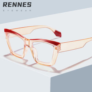 Lunettes Optiques Léopard Épais, Monture en Gros, Style Oeil de <span class=keywords><strong>Chat</strong></span> Anti-Lumière Bleue, Patchwork à la Mode, Unisexe - Product Image 4