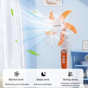 16 Inch 3 Speeds Low Noise 15W Rechargeable Home Solar <b>Standing</b> <b>Fan</b> - Product Image 2
