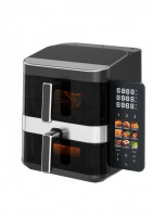 Friteuse à air moderne à double compartiment 7L+5L, 2800W, écran tactile intelligent pliable électrique, dernier design du fabricant