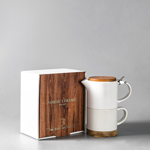 Tazza nordica in ceramica tazza giapponese set ins tazza da caffè set da tè con coperchio filtro la tazza da tè - Product Image 5