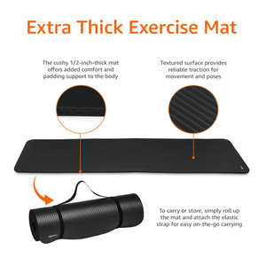 Mật độ cao Yoga Mat không trượt thêm dày lớn có thể gập lại NBR Yoga Mat không trượt tập thể dục người đàn ông phụ nữ Yoga Mat - Product Image 5
