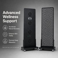 Panneau de luminothérapie à 600 LED rouges et proche infrarouge avec support à roulettes, appareil de luminothérapie grande surface pour centre de bien-être commercial