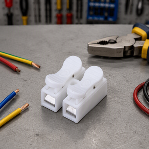 Connettori CH-2 Hord di Alta Qualità, a 2 Posizioni, a Pressione, a 2 Pin, per Cavi, per Illuminazione LED, Bianchi - Product Image 1