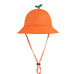 Cappello da <span class=keywords><strong>pescatore</strong></span> per bambini con stampa digitale in cotone morbido e velluto a coste, stile arancione, protezione solare estiva per neonati e bambini piccoli - Product Image 2