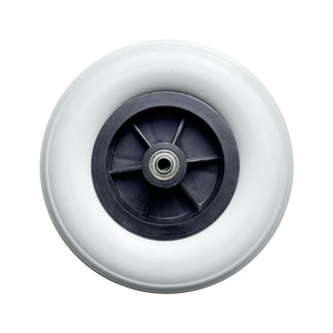 Manual Wheelchair Front <b>Wheels</b> Pu Material Solid Gray With Ball Bearing Wear Resistant <b>Caster</b> <b>Wheels</b> For Cycling - Product Image 3