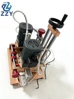 Capsuleuse semi-automatique pneumatique à 4 roues pour flacons de parfum, d'huiles essentielles et de cosmétiques, taille de bouchon réglable de 15 à 115 mm