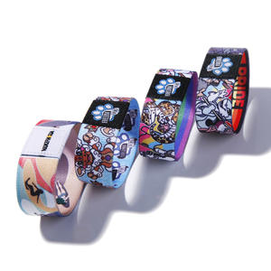 Pulseras elásticas personalizadas baratas para eventos y festivales Tela de moda con impresión por sublimación para fines promocionales - Product Image 4