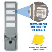 Lampe solaire LED tout-en-un pour extérieur, prix compétitif, indice de protection IP66, 40W 60W 80W 100W 120W, panneau solaire en aluminium 6V