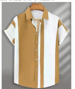 Camicie da <span class=keywords><strong>uomo</strong></span> a maniche corte oversize con stampa a <span class=keywords><strong>righe</strong></span> 3D, casual, da tutti i giorni, stile street, con motivo a fiori, semplici - Product Image 4