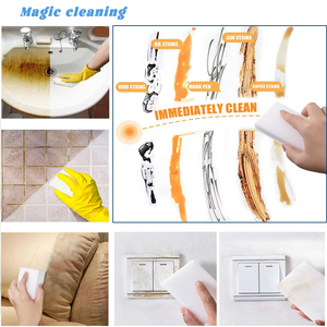 Goma de borrar de espuma limpia multifuncional al por mayor, esponja de melamina mágica para el hogar con bloques blancos - Product Image 5