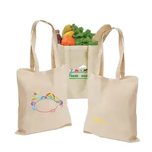 Large Trading Show Bag Durable Natural Cotton Canvas with Geometric Pattern Non-Woven Custom Printed Logo