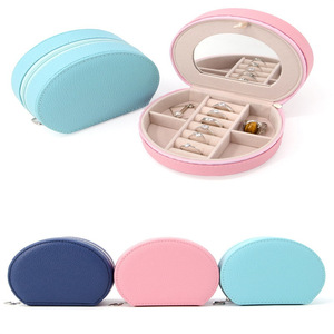Étui à bijoux de voyage de luxe, boîte à bijoux haut de gamme, étui à bijoux en cuir PU de haute qualité - Product Image 3