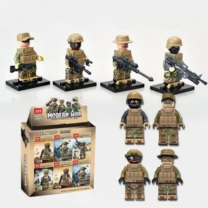 积木MOC军事模型现代战争俄罗斯美国特殊娃娃士兵男孩组装玩具