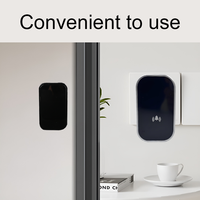 Sonnette sans fil auto-alimentée, étanche, sans batterie, sonnerie électrique, utilisation domestique EU/UK/US, LUCKARM B05, plastique ABS, portée 100m