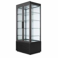 Vitrine réfrigérée verticale à double porte vitrée commerciale 220V 250W 2-8 ° Réfrigérateur vertical pour boissons