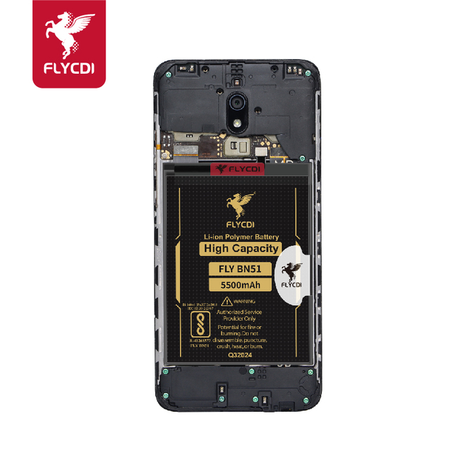 FLYCDI Wholesale 0 Cycle 5500mAh Li-ion Rechargeable Battery for Redmi RM 8 RM 8A in Stock
