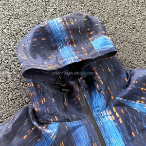 Veste coupe-vent pour homme, tendance, personnalisable, impression numérique intégrale, nylon, fermeture éclair, coupe-vent, imperméable - Product Image 3