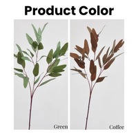 Feuilles d'eucalyptus artificielles personnalisées Real Touch Latex 80cm plante d'eucalyptus artificielle pour la décoration de Noël à la maison