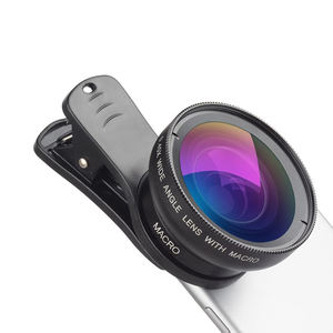 Loupe de téléphone 3 en 1 Objectif universel Fish Eye + Objectif grand angle + Kit d'objectif de caméra à pince <span class=keywords><strong>macro</strong></span> pour Smartphone - Product Image 1