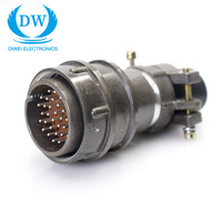 Connecteur d'aviation en cuivre durable 2PM mâle IP67 22A, norme russe, boîtier en aluminium, usage aérospatial