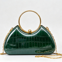 Nouveau Sac à Bandoulière Design Croco Brillant pour Soirée, Sac de Banquet Tendance, Pochette de Mariage avec Chaîne