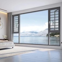 Ventanas Abatibles de Aleación de Aluminio, Insonorizadas y Antirrobo, de Alta Calidad
