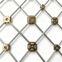 Clip de fixation pour câble en acier à quatre voies, anti-corrosion, pour barrière anti-ébrouillage en fil métallique, décoration de sol/mur en treillis métallique