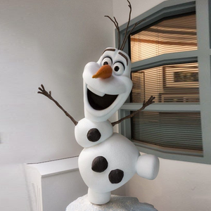 Artesanía de resina personalizada figura de dibujos animados tamaño real de fibra de vidrio congelado Olaf escultura Snowy Man estatua - Product Image 2