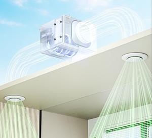 Système de ventilation <span class=keywords><strong>d</strong></span>'<span class=keywords><strong>air</strong></span> frais unidirectionnel E-VIPO 650m³ 800m³ 1000m³ 1200m³ <span class=keywords><strong>pour</strong></span> plafond, gymnase, escalier, hall, bureau - Product Image 6