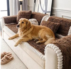 Funda de Cama para Perro de Franela Gruesa, Antideslizante, Lavable a Máquina, Apta para Mascotas, con Borde con Volantes, Ecológica, Decoración para Sala de Estar y Exteriores - Product Image 1