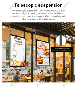 ขอบบางพิเศษสำหรับผู้ใช้ใช้แขวนหน้าจอ <span class=keywords><strong>LCD</strong></span> เครื่องเล่นสื่อสองด้านแสดงผลความสว่างสูงป้ายดิจิตอล Windows - Product Image 3