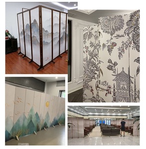 <span class=keywords><strong>Paravent</strong></span> pliable en <span class=keywords><strong>bois</strong></span> de style chinois moderne personnalisable, nouveau bureau mobile, salon de thé, hall d'hôtel, salon de beauté à domicile - Product Image 5