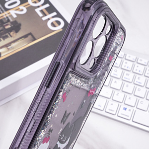 Nouvelle <span class=keywords><strong>coque</strong></span> de téléphone motif dessin animé mignon avec Bracelet fleur pour <span class=keywords><strong>iPhone</strong></span> 17 16 15 paillettes fantaisie couvertures mobiles pour dames en gros - Product Image 4
