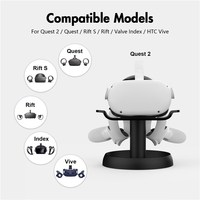 Support de casque VR AMVR pour Pico 4, pour 2/3, support de rangement de bureau en ABS (noir)