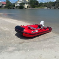 Bateau pneumatique compact et léger en PVC de 330 cm avec plancher en aluminium pour l'exploration en petit bateau de croisière et l'utilisation comme bateau de service de plage