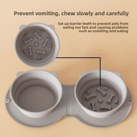 Bol de voyage pour chien pliable en silicone de qualité alimentaire, antidérapant, pour l'eau et les croquettes