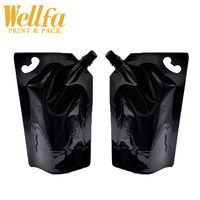 Pochette à bec personnalisée 2L 3L 5L Emballage debout avec poignée pour bière de qualité alimentaire jus huile boisson eau liquide sacs à bec