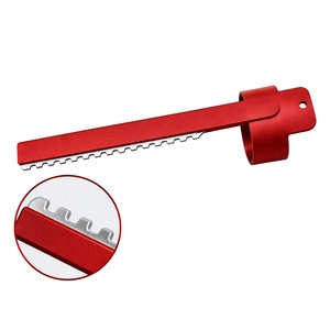 Red Plastic Single Blade <b>Razor</b> with Adjustable Clamp Handle for Precise Shaving Thinning Body & Face Use <b>Men</b> - Product Image 4