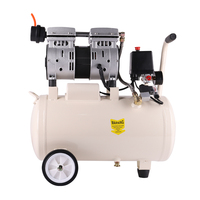 Compresseur d'air à piston sans huile EDON ED550-50L à faible bruit pour la pulvérisation de peinture avec réservoir de 50l