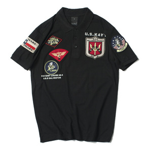 2024 été Vintage American Air <span class=keywords><strong>Force</strong></span> <span class=keywords><strong>One</strong></span> pour Polo Antique brodé à manches courtes T-Shirt solide tricoté pour étranger - Product Image 5