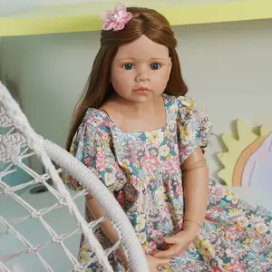 NPK 98Cm Original Hand Made Masterpiece Doll Princess Girl 3-8Years Old Real Baby Dress Model Ball Jointed Full Body Big Doll
