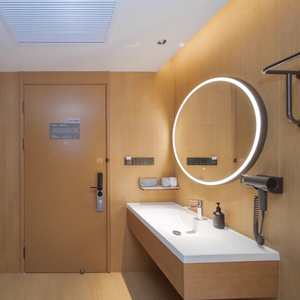 Giường ngủ gỗ nguyên khối cao cấp cỡ <span class=keywords><strong>King</strong></span>, thiết kế khách sạn hạng sang, có đầu giường, dành cho dự án nội thất Holiday Inn, đế nệm thương mại - Product Image 5