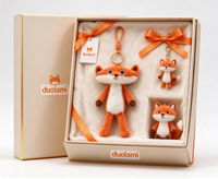 Porte-clés en peluche renard mignon et doux, pendentif pour décoration de sac, personnalisable OEM/ODM