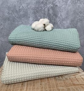 Manta de Bebé de Algodón Orgánico 100% Textil para Bebé al por Mayor, Manta de Bebé de Gofre Colorida para Recién Nacido, Envoltura para Bebé de 100*120 CM/39.5*47.5 Pulgadas - Product Image 5