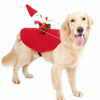 Costume de Noël d'hiver pour chien, motif Père Noël, en feutre réglable, pour cosplay d'animal de compagnie