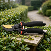Cisailles de jardin en acier SK5, cisailles bypass, poignée antidérapante, revêtement plastique, sécateur pour roses et plantes, logo personnalisé, vente au détail
