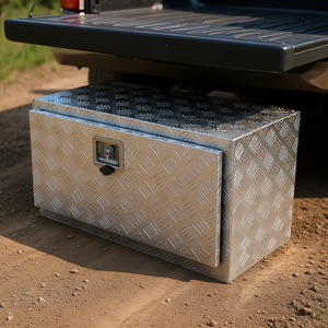 Aluminum Diamond Plate Underbody Truck <b>Box</b> 30 In Latch Closure Waterproof <b>Tool</b> Storage Pickup Garage - Product Image 2