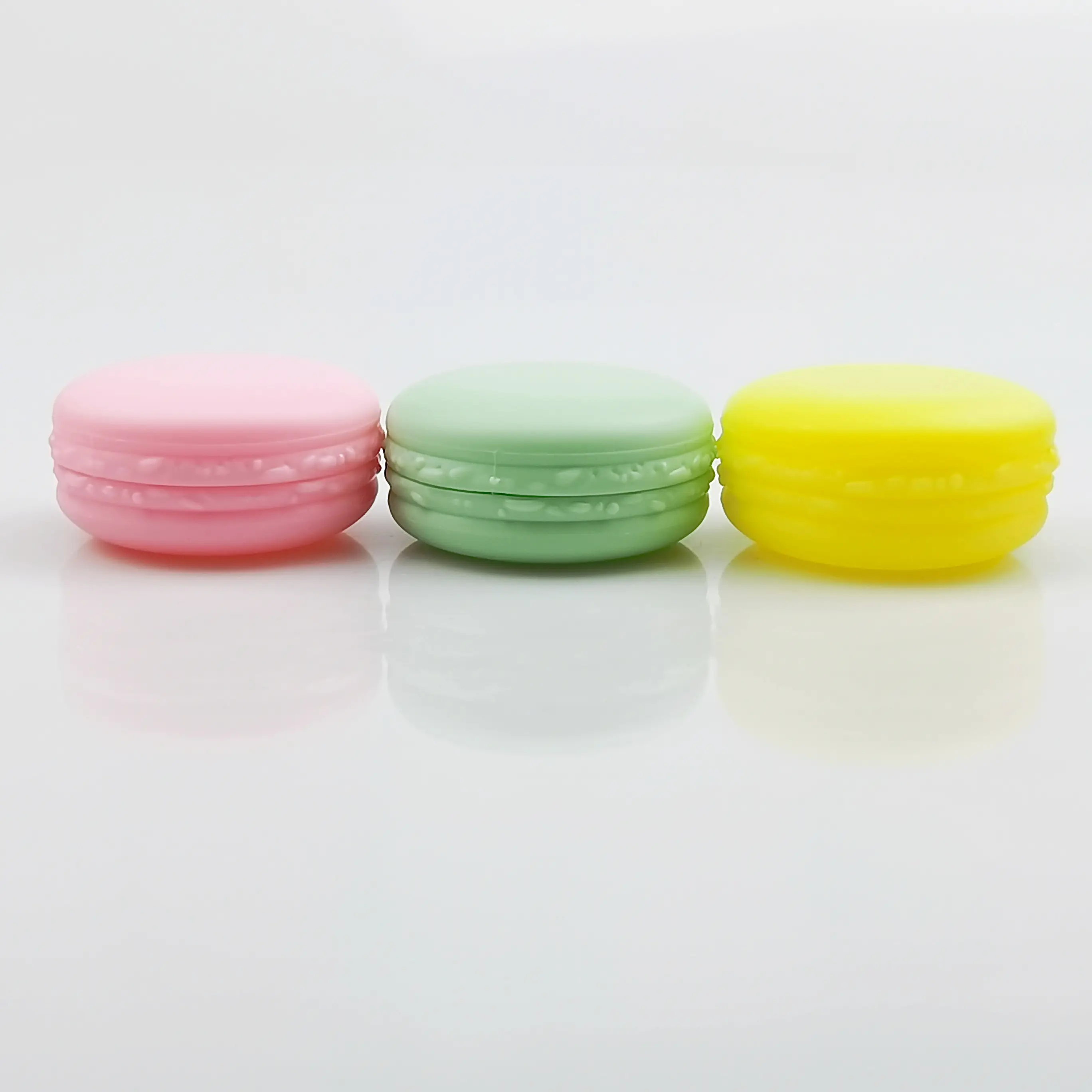 10g Macaron Shape Jar Empty Cosmetic Storage Bottle Makeup Lotion Cream Spice Travel Packaging Plastic Container Free Shipping