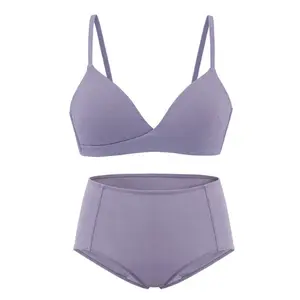 Comfortable Stylish seamless girls sexy bra panty set new design